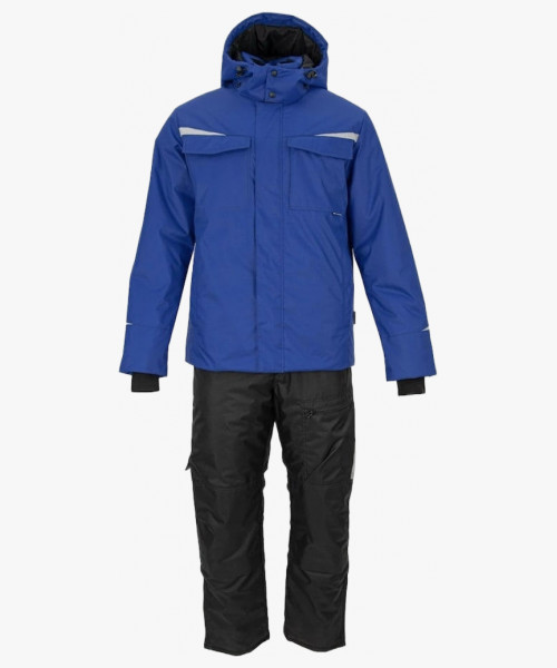 Костюм рабочий зимний Brodeks KW603, куртка, брюки, цвет синий, чёрный