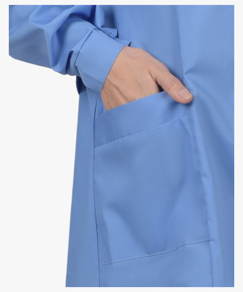 Халат женский с рельефами голубой СТ