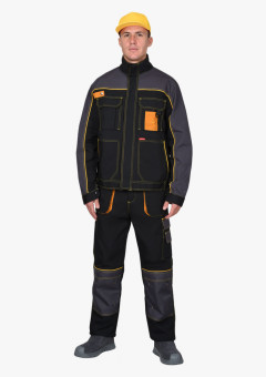 Куртка СИРИУС-АГАТ черный с темно-серым