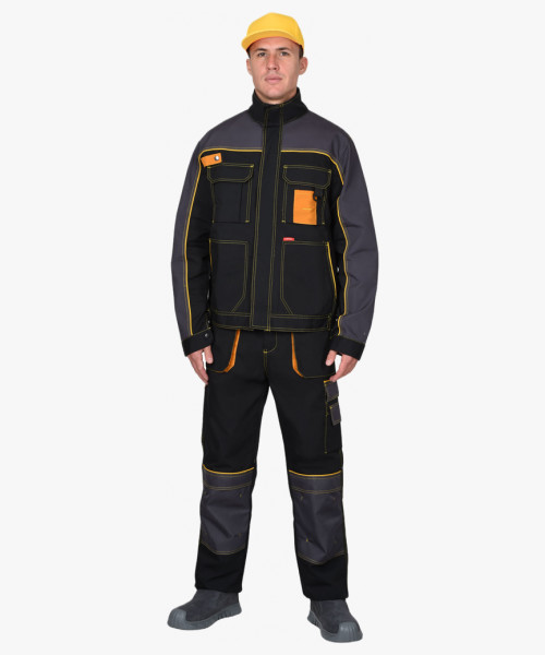 Куртка СИРИУС-АГАТ черный с темно-серым