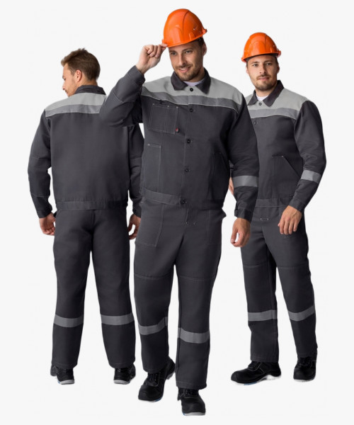 Костюм Лигор-2 СОП У. (тк.Смесовая,210) п/к, т.серый/св.серый