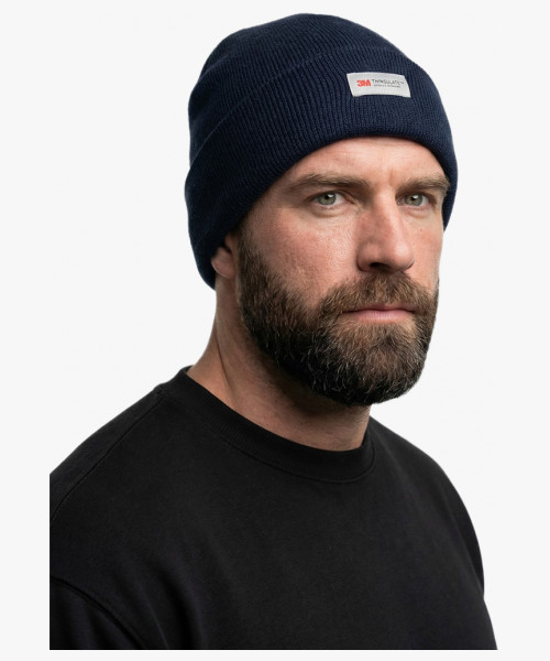 Шапка утепленная ProfLineLeader (Полушерсть), т.синий