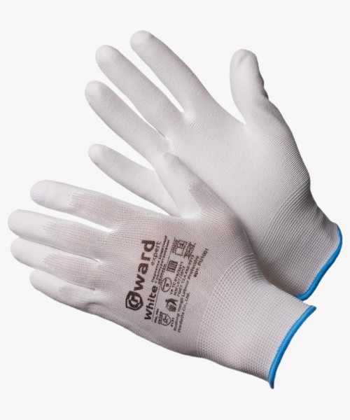 White Перчатки нейлоновые белого цвета с полиуретановым покрытием