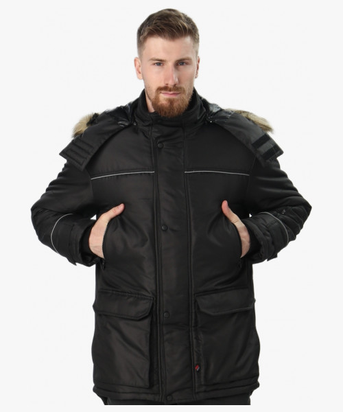 Куртка зимняя Аляска-Люкс (тк.Cat’s eye), черный