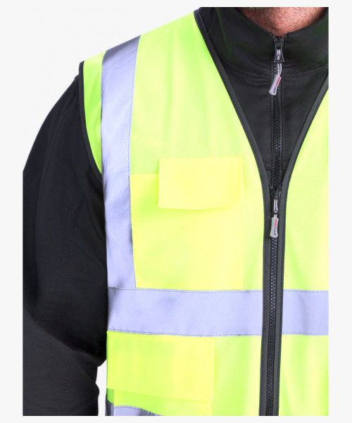 Жилет сигнальный ProfLineLeader СОП-4 (тк.Полиэфир,130), желтый