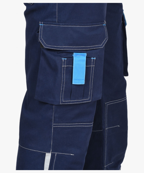 Брюки СИРИУС-ДЖЕТ синие с голубым тк. мех. стрейч с ВО