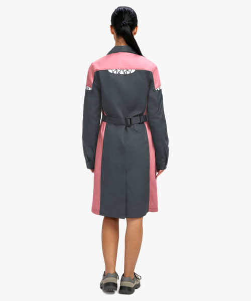 Халат женский ProfLineSpecialist (тк. Смесовая, 240), серый/розовый