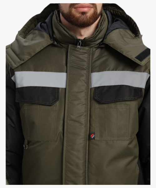 Костюм зимний Вектрон-2 СОП (тк.Таслан,135) п/к, хаки/черный