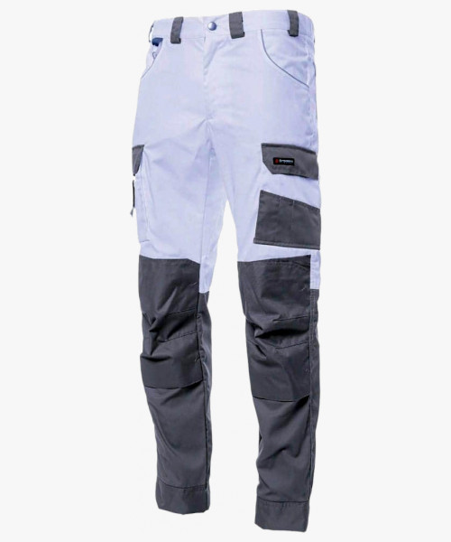 Брюки летние мужские Brodeks KS302, цвет белый, серый