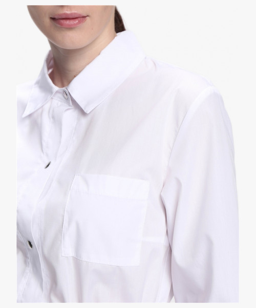 Халат женский Симпл-004 (тк.Смесовая,120) MedLine, белый