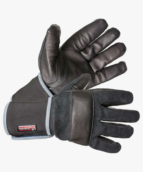 Перчатки АМПАРО™ Вибростат 01 (кожа/полиэфир+вспененный полимер Airgel), 417712