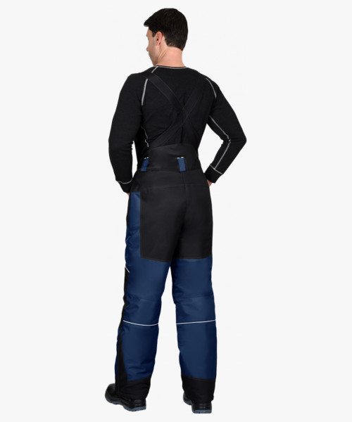 Брюки мужские зимние СИРИУС-АРКТИКА, тёмно-синие с черным