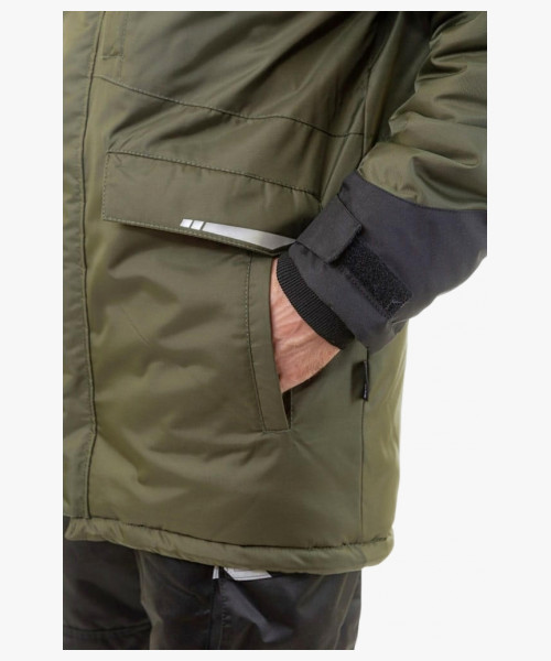 Куртка-парка зимняя мужская Brodeks KW215, цвет хаки