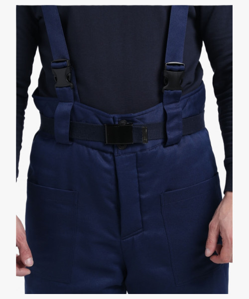 Костюм зимний Труженик-Ультра СОП (тк.Смесовая,210) брюки, т.синий/лимонный