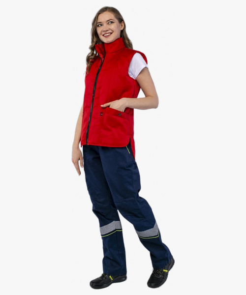 Жилет утепленный Универсальный (Смесовая, 210), красный