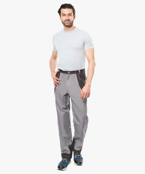 Костюм СИРИУС-ПЕКИН куртка кор., брюки серый с черным пл. 280 г/кв.м