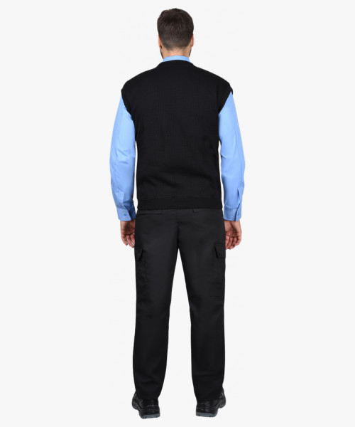 Жилет трикотажный черный