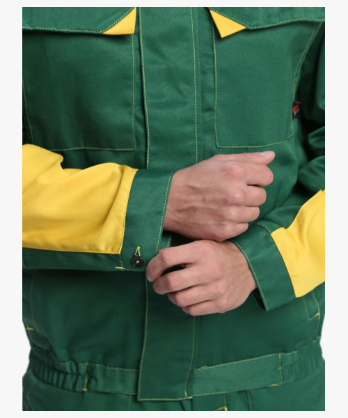 Костюм Сфера NEW (тк.Смесовая,210) п/к, зеленый/желтый