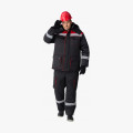 Костюм зимний Титан (Смесовая, 210) п/к, черный/красный