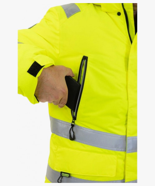 Куртка-парка сигнальная зимняя Brodeks KW220, цвет жёлтый