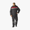 Костюм зимний Труженик-Ультра (тк.Смесовая,210) брюки, т.серый/красный