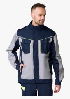 Куртка укороченная мужская PROFLINE SPECIALIST (тк.Смесовая,240), т.синий/серый