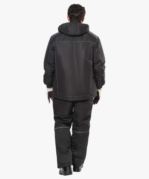 Костюм СИРИУС-АЛЕКС зимний: куртка, брюки, черный, тк.Таслан