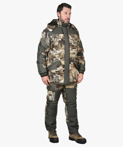 Костюм СИРИУС-ГОРКА зимний: куртка дл., брюки (тк.CROWN-230) КМФ Серый мох