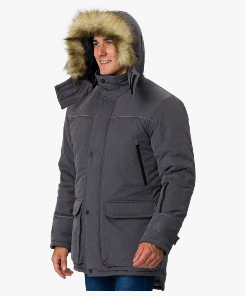 Куртка зимняя Аляска-Люкс (тк.Карелия), серый