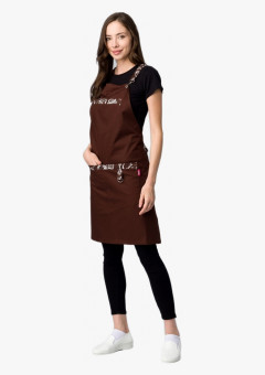 Фартук с грудкой универсальный Прага (тк.Форвард,210), коричневый (023)
