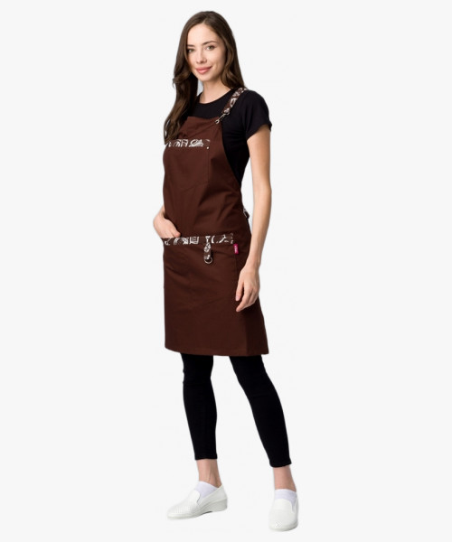 Фартук с грудкой универсальный Прага (тк.Форвард,210), коричневый (023)