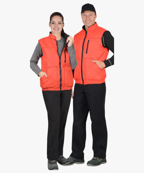 Жилет СИРИУС-ЕВРОПА утепленный красный с флисовой подкладкой