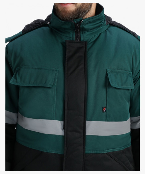 Костюм зимний Нордхард-2 СОП У. (тк.Смесовая,240) п/к, черный/т.зеленый