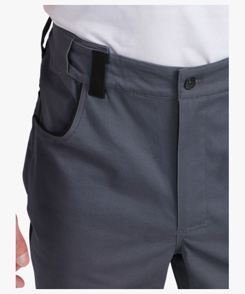 Брюки ProfLineLeader (тк.Хлопок/Спандекс,260), серый/черный