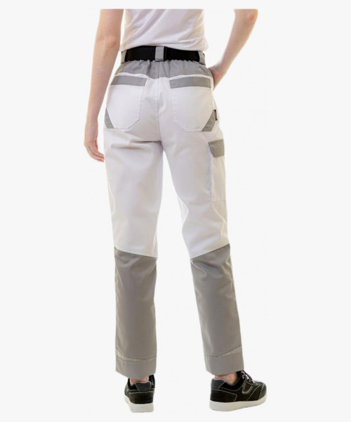 Брюки рабочие женские Brodeks KS328, цвет белый, серый