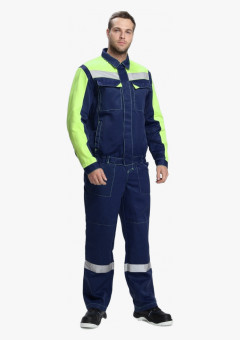 Костюм Сфера NEW (тк.Смесовая,210) п/к, т.синий/лимонный