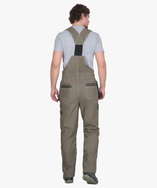 Костюм СИРИУС-ТОКИО куртка, полукомбинезон т. песочный с хаки 100% х/б пл. 265 г/кв.м