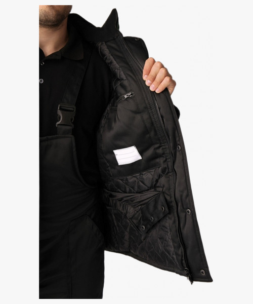 Костюм зимний Нордхард-2 СОП (тк.Смесовая,250) п/к, черный/зеленый