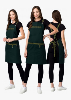 Фартук с грудкой универсальный Прага (тк.Форвард,210), хаки (023)