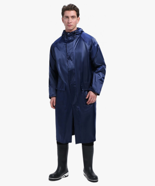 Плащ влагозащитный ProfLineLeader (ПВХ,240), т.синий