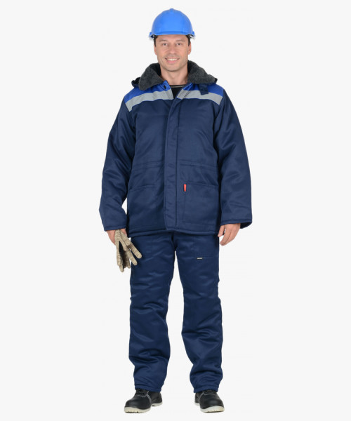 Костюм СИРИУС-БРИГАДИР куртка, брюки, синий с васильковым и СОП