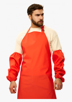 Нарукавники влагозащитные для рыбаков ProfLineSpecialist (ПВХ, 550 г/м2), оранжевый