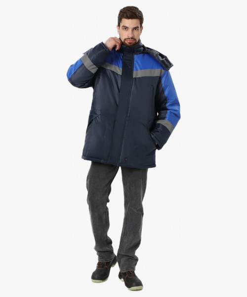 Куртка зимняя Лигор СОП (тк.OxLine,90), т.синий/васильковый