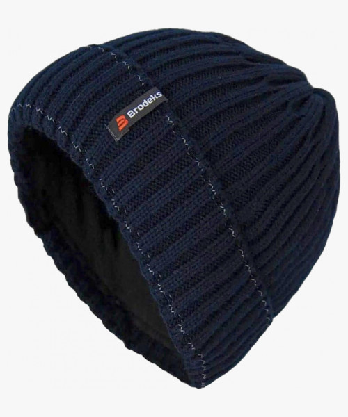Шапка Brodeks fleece lining, цвет тёмно-синий