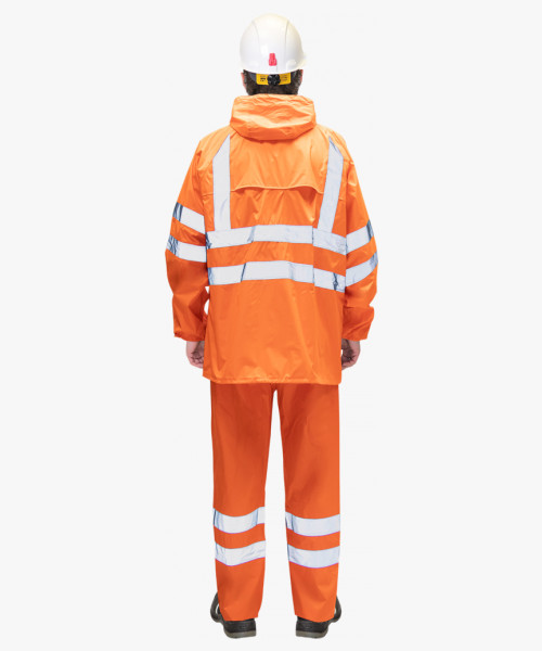 Костюм влагозащитный сигнальный с СОП SIRIUS Профи (225 гр/м2) оранжевый (ЧЗ)