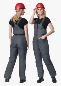 Полукомбинезон зимний женский Сакрин (тк.Дюспо,80), т.серый