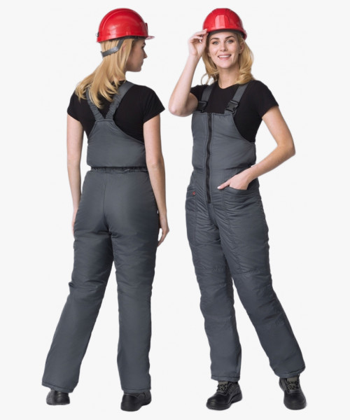 Полукомбинезон зимний женский Сакрин (тк.Дюспо,80), т.серый