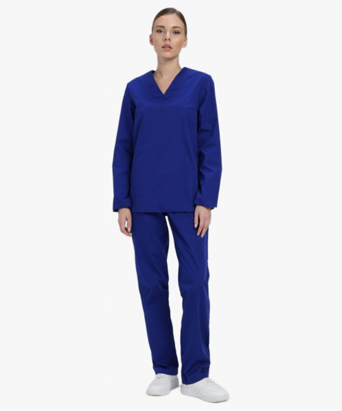 Костюм женский ХАССП-База (тк.ТиСи,120), васильковый