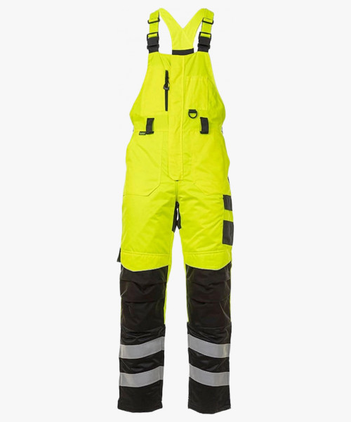 Полукомбинезон сигнальный зимний Brodeks KW 406, цвет жёлтый, чёрный