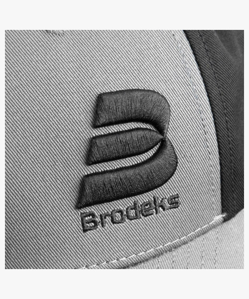 Бейсболка Brodeks KM130, цвет серый, чёрный
